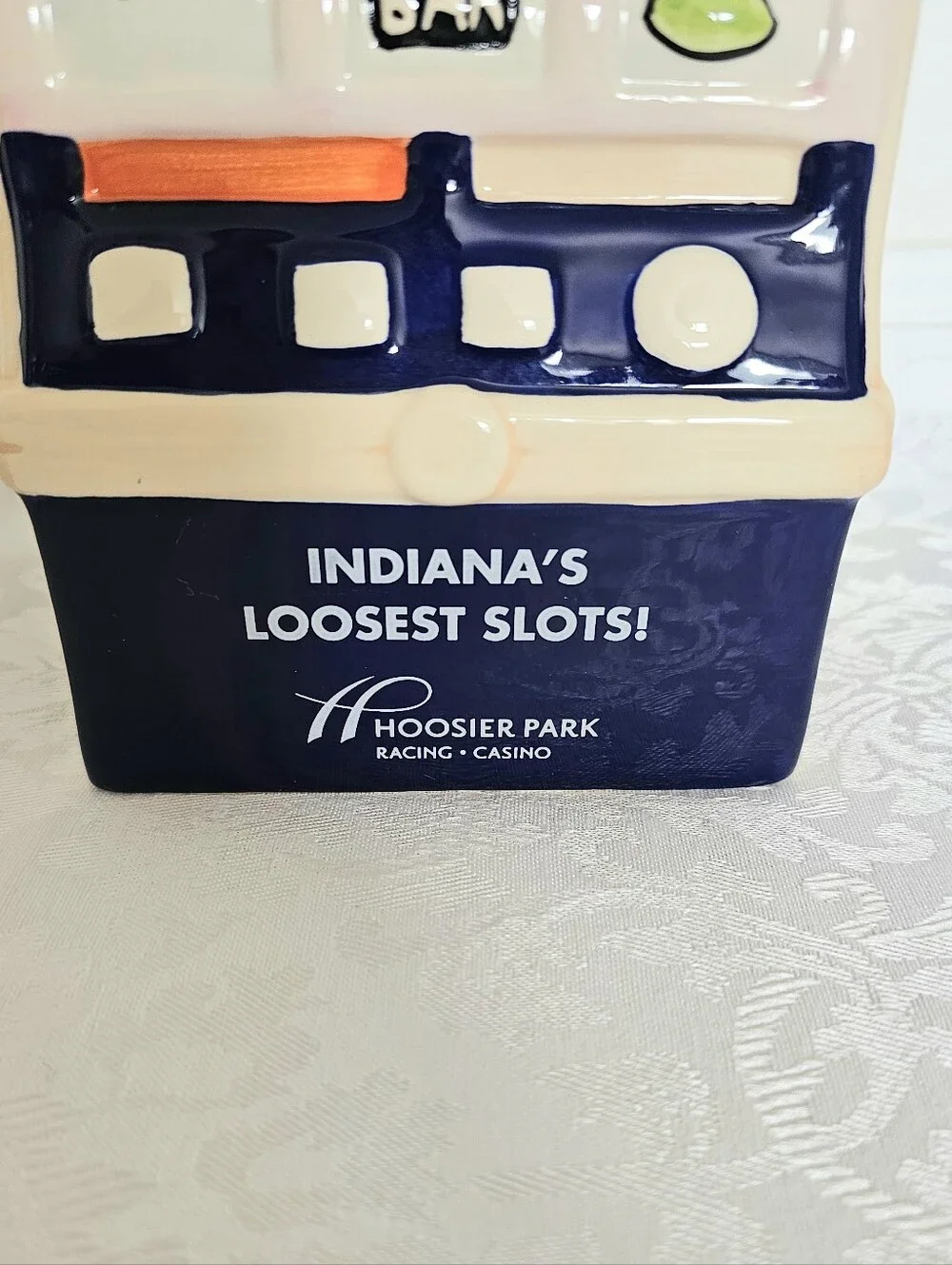 Novelty Ceramic Small Cookie Jar- Hoosier Themed